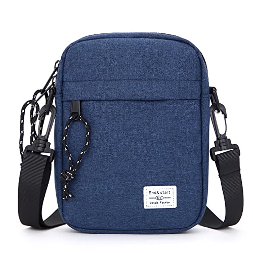 Handy Umhängetasche Männer, Handy Schultertasche mit Geldbörse Herren, Herrentasche zum Umhängen Klein Wasserdichte Reißverschluss Herrentasche Handholster Outdoor Crossbody Geldbörse Kuriertasche von MXFDOKD