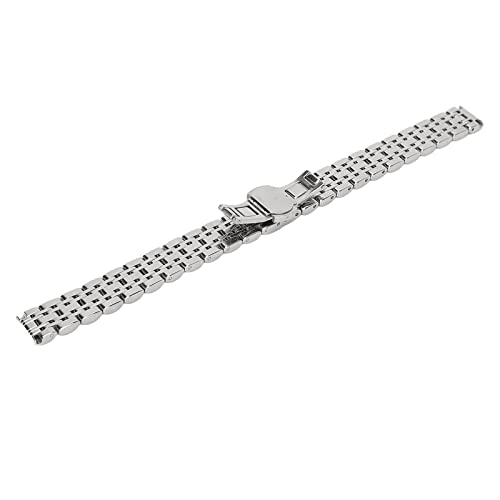 Edelstahl-Uhrenarmband, Weich, Professionelles Ersatz-Armband, Männer, Frauen, Flexible Schmetterlingsschnalle für Uhrengeschäft (12) von MXGZ