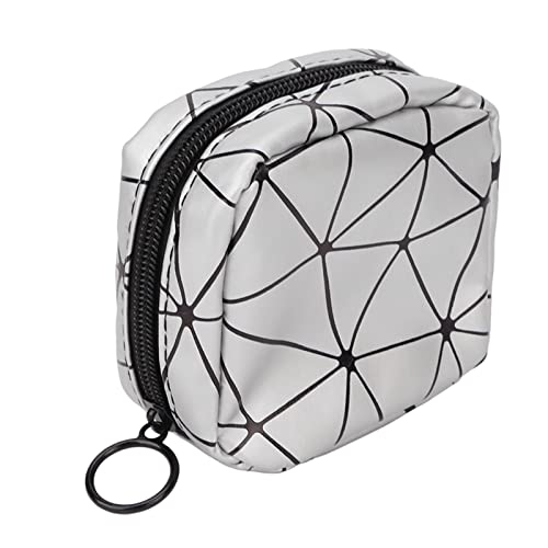 Reise-Lippenstift-Minitasche, Platzsparende Wasserdichte Mini-Kosmetiktasche, Leichte Damen-Hoteltasche (Silber) von MXGZ