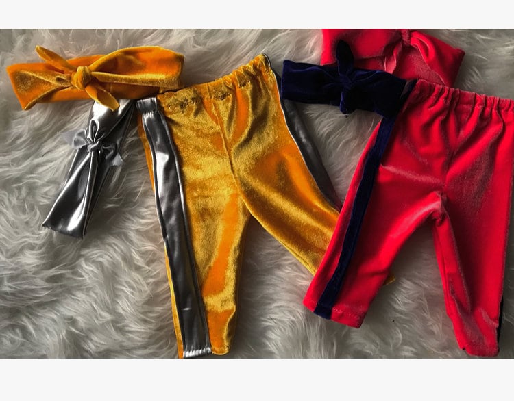 Samt Leggins W/Passende Stirnbänder Samt Leggins W/Passende Stirnbänder von MXIbyTW