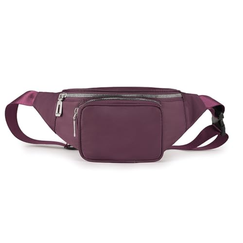 Bauchtasche Einfache Damen-Brusttasche, Mehrzweck-Handy-Hüfttasche mit großer Kapazität(Purple) von MXMZSRTH