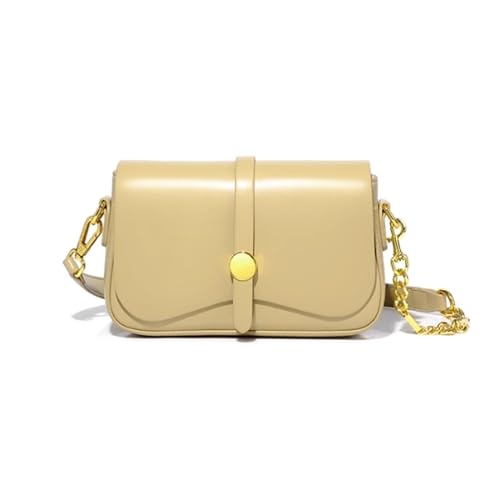 Damen Schultertaschen Exquisite Umhängetasche aus weichem Leder for Damen mit Kette(Grey) von MXMZSRTH