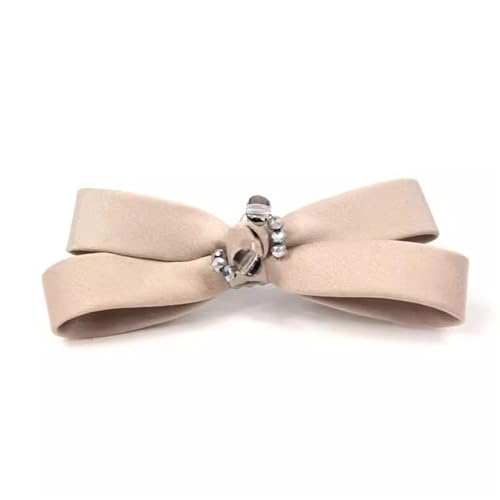 Dekorative Haarspange Haarspangen mit Schleife aus Stoff for Damen, seitliche Clips(Beige) von MXMZSRTH