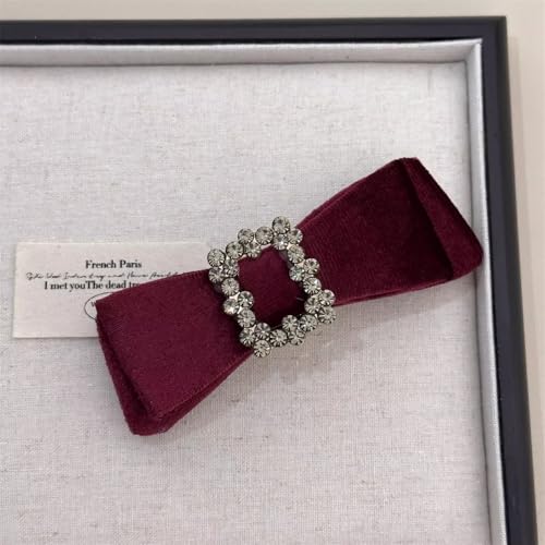 Dekorative Haarspange Mädchen Haarspangen mit Samtband, Kopfbedeckung, Haarkarten(Red) von MXMZSRTH