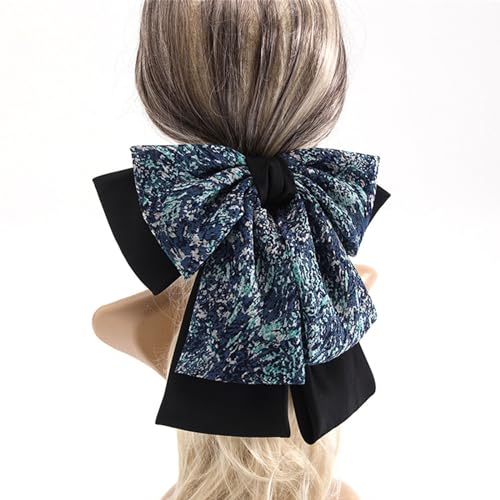 Haarspangen Mit Schleife Für Damen Frühling und Sommer große Schleife Haarspangen Satin Schößchenband Haarnadel Pferdeschwanz Clip von MXMZSRTH