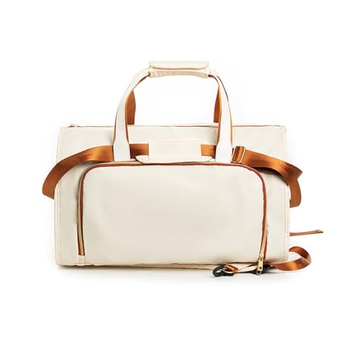 Kleidersäcke Für Die Reise Kleidersäcke for umwandelbares Handgepäck, Kleidersack mit Schuhfach, 3-in-1-Anzugtasche mit Schultergurt, for Männer und Frauen(Beige) von MXMZSRTH