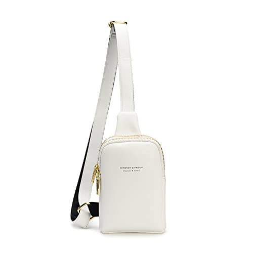 MXMZSRTH Frauen Sling Brusttasche Brusttasche for Damen Einfache Umhängetasche mit einer Schulter(Bianco) von MXMZSRTH