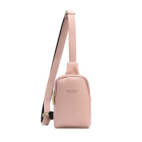 MXMZSRTH Frauen Sling Brusttasche Brusttasche for Damen Einfache Umhängetasche mit einer Schulter(Pink) von MXMZSRTH