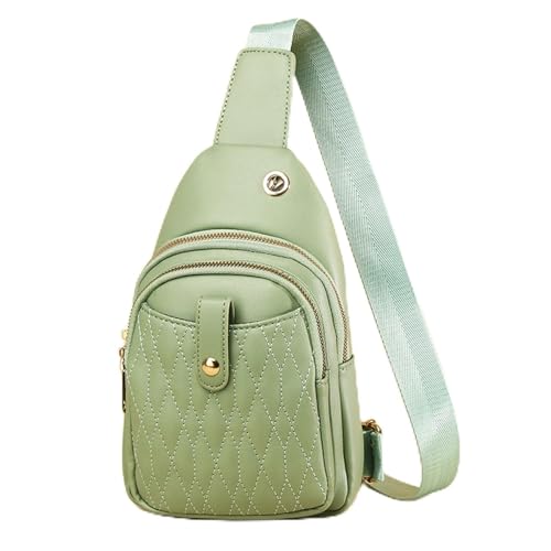 MXMZSRTH Frauen Sling Brusttasche Umhängetasche for Damen Lässige Brusttasche(Grün) von MXMZSRTH