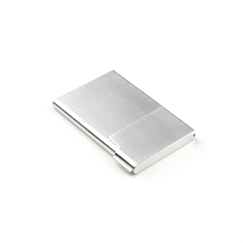 MXMZSRTH Geschäftskartenhalter Kartenetui aus Edelstahl, Metall, tragbares Visitenkartenetui (Farbe : Silver, Size : 9.2x1x6.2cm) von MXMZSRTH