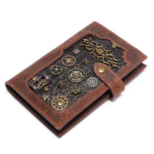 MXMZSRTH Punk Geldbörse Lange Clutch im Vintage-Stil mit Reißverschluss und Punk-Stil von MXMZSRTH