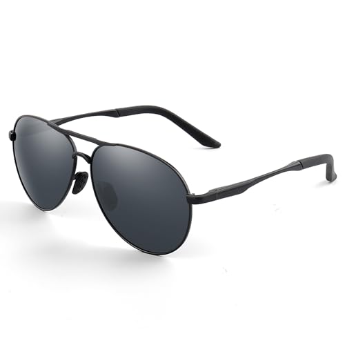 MXNXEU Sonnenbrille Herren Damen Fahrerbrille Polarisierte Unisex Outdoor Klassische Stile(Schwarz Linse Rahmen) von MXNXEU