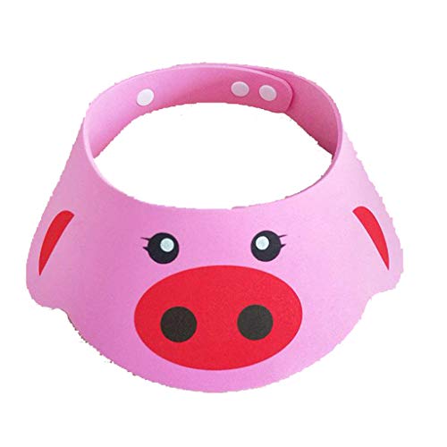 Verstellbare Baby-Shampoo-Kappe, Badehut, Haarwäsche, Dusche, Waschkappe, Rosa von MXRGUMVI