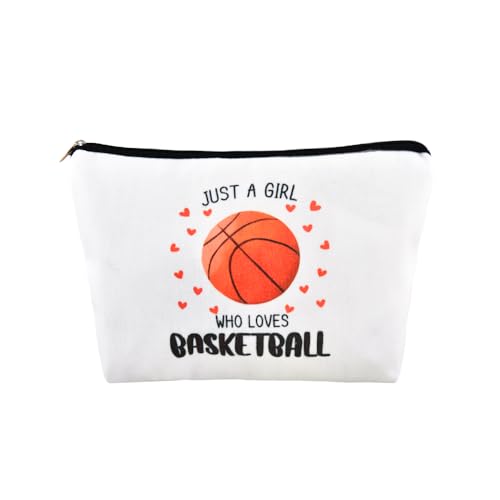 MXXGMYJ Sport-Make-up-Tasche, Kosmetiktasche, Geschenk für Frauen, Sportliebhaber, Geburtstagsparty, Geschenk, Reißverschluss, Reise-Geldbörse, Make-up-Tasche, Basketball, Small von MXXGMYJ
