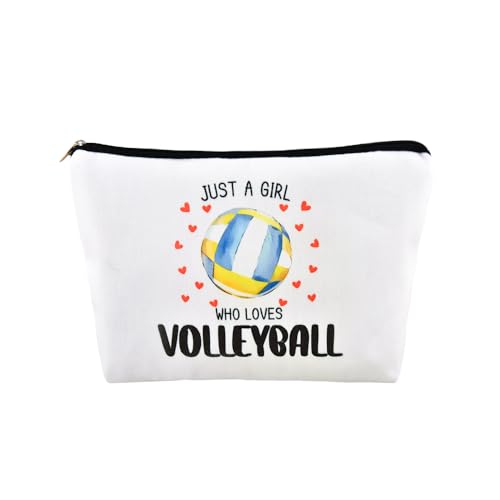 MXXGMYJ Sport-Make-up-Tasche, Kosmetiktasche, Geschenk für Frauen, Sportliebhaber, Geburtstagsparty, Geschenk, Reißverschluss, Reise-Geldbörse, Make-up-Tasche, Volleyball, Small von MXXGMYJ