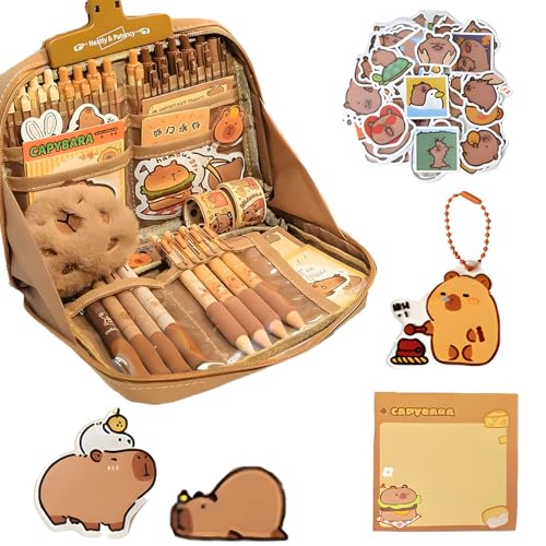 MXYZQDE Capybara Stifte, Capybara Federmäppchen Capybara Set Große Öffnung Design Leicht Zugänglich Bequem zu Handhaben Mehrschichtige Fächer Geeignet für Studenten MXYZQDE Capybara Stifte, Capybara Federmäppchen Capybara Set Große Öffnung Design Leicht Zugänglich Bequem zu Handhaben Mehrschichtige Fächer Geeignet für Studenten von MXYZQDE