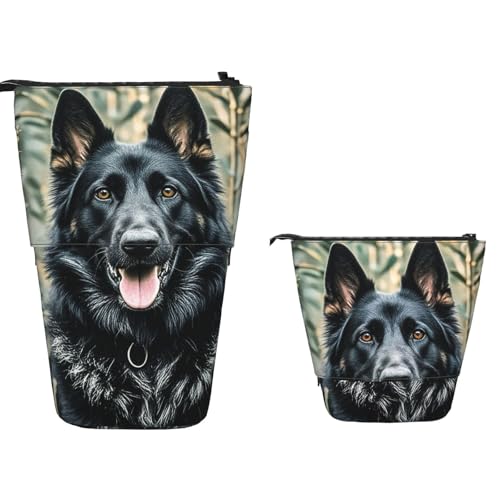 Stehendes Federmäppchen, großes Fassungsvermögen, Teleskop-Federtasche, Labrador-Retriever-Hunde, Pop-Up-Bleistiftetui, einziehbare Bleistifttasche, tragbarer Stifthalter, Organizer, Make-up-Tasche von MXZERFKGLA