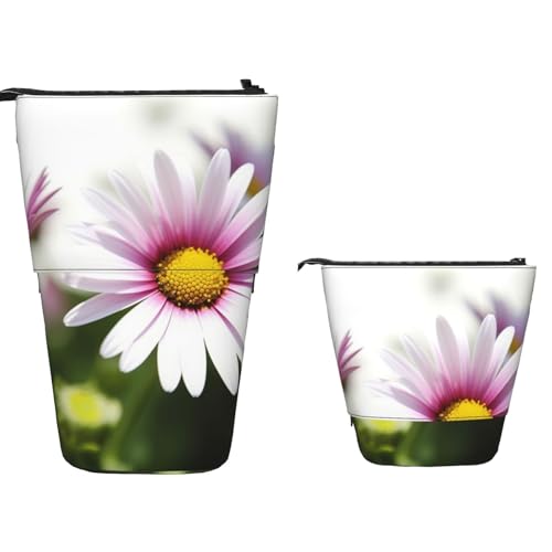 Stehendes Federmäppchen, großes Fassungsvermögen, Teleskop-Federtasche, blauer Vortex, Pop-Up-Bleistiftetui, einziehbare Bleistifttasche, tragbarer Stifthalter, Organizer, Make-up-Tasche für von MXZERFKGLA