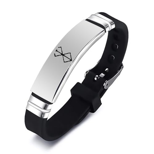 MXZHTSEC Anime inspiriertes Edelstahl-Armband, verstellbares Armband, leicht und bequem, mittelgroß, Schwarz, Medium, Edelstahl, Kein Edelstein MXZHTSEC Anime inspiriertes Edelstahl-Armband, verstellbares Armband, leicht und bequem, mittelgroß, Schwarz, Medium, Edelstahl, Kein Edelstein von MXZHTSEC