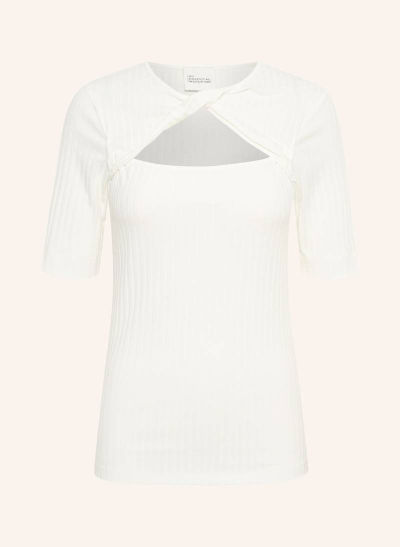 My Essential Wardrobe Kurzarm-Bluse Busta weiss von MY ESSENTIAL WARDROBE