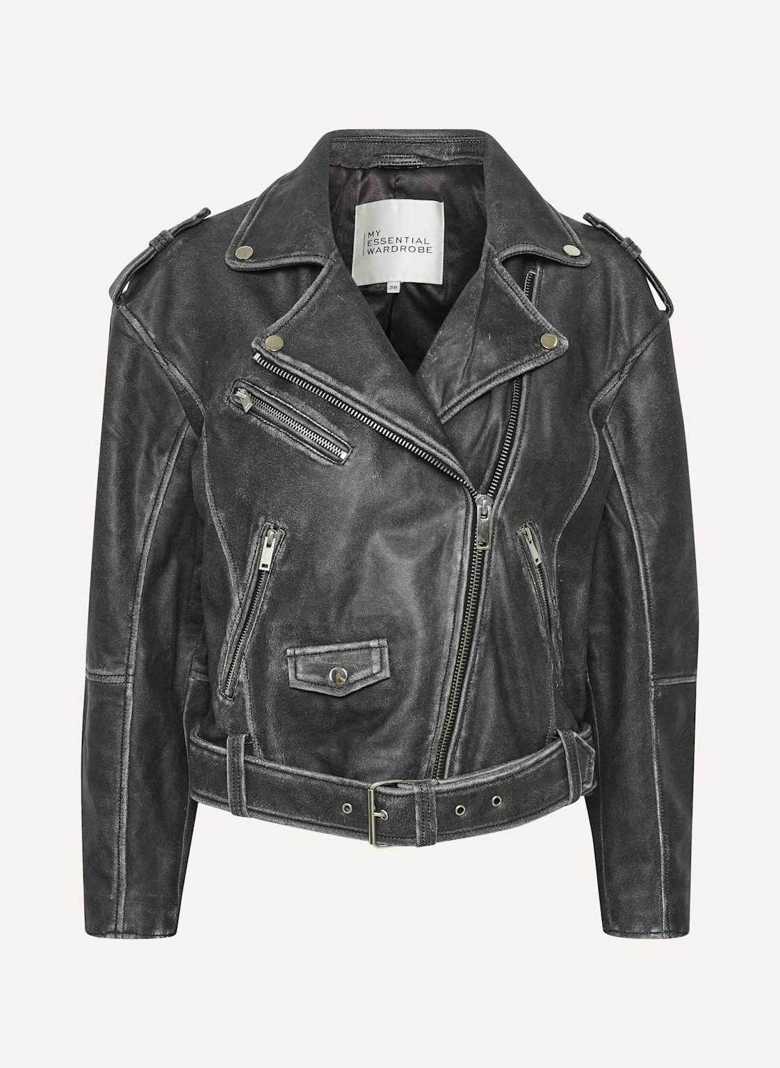 My Essential Wardrobe Lederjacke Gilo grau von MY ESSENTIAL WARDROBE