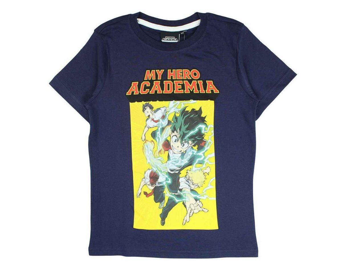 MY HERO ACADEMIA Print-Shirt Anime My Hero Academia Jungen T-Shirt Kurzarm Shirt Gr. 140 bis 176, 100% Baumwolle von MY HERO ACADEMIA