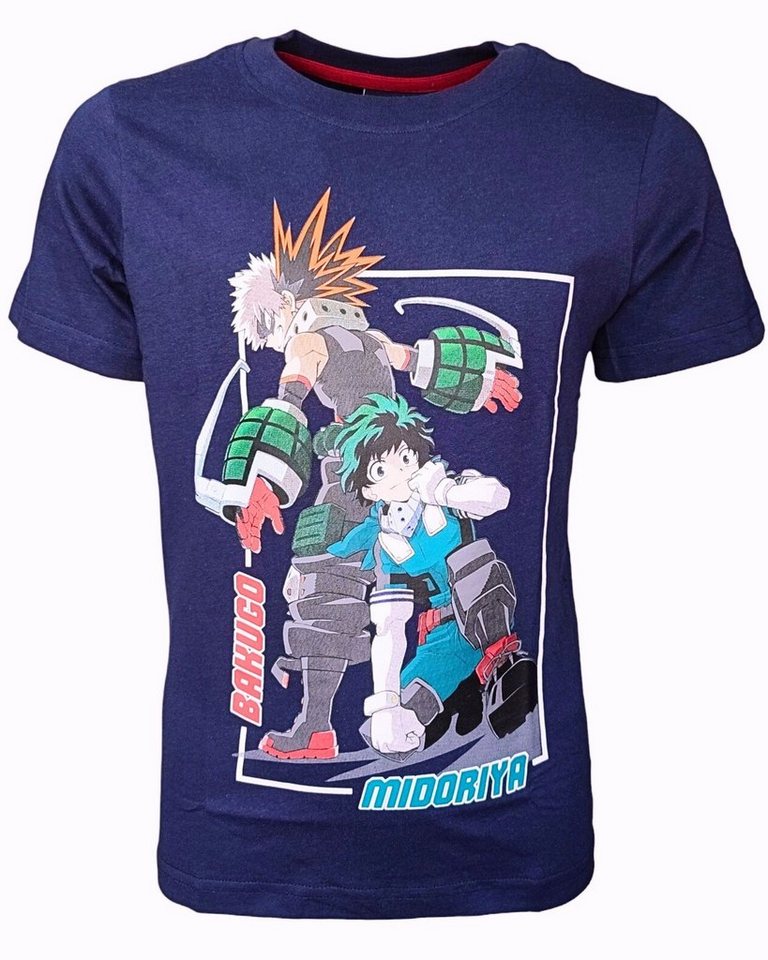 MY HERO ACADEMIA T-Shirt Bakugo & Midoriya Jungen Kurzarmshirt aus Baumwolle Gr. 140 - 176 cm von MY HERO ACADEMIA