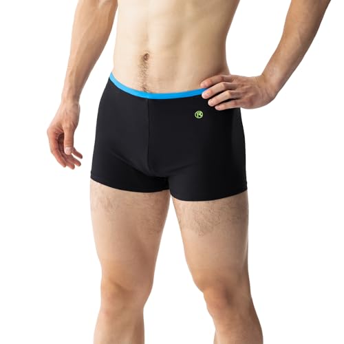 MY KILOMETRE Badehose Herren Kurz Jammer - Schnelltrocknende UV-Schutz Schwimmhose mit Tunnelzug für Training Wettkampf von MY KILOMETRE