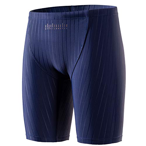 MY KILOMETRE Badehose Jungen Endurance Jammer Badeanzug Kinder Schwimmhose für Teen Rein Blau-XL von MY KILOMETRE