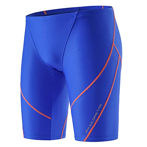 MY KILOMETRE Herren Badehose PBT strapazierfähig Wettkampf-Badehose Team Anzug Athletic Badeshorts, hellblau, Medium von MY KILOMETRE