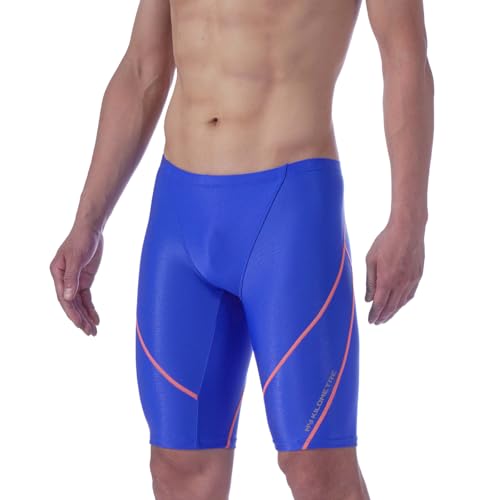 MY KILOMETRE Herren Jammers Lang Badehose Schwimmen Badeanzug Jammer (DE Hellblau S) von MY KILOMETRE