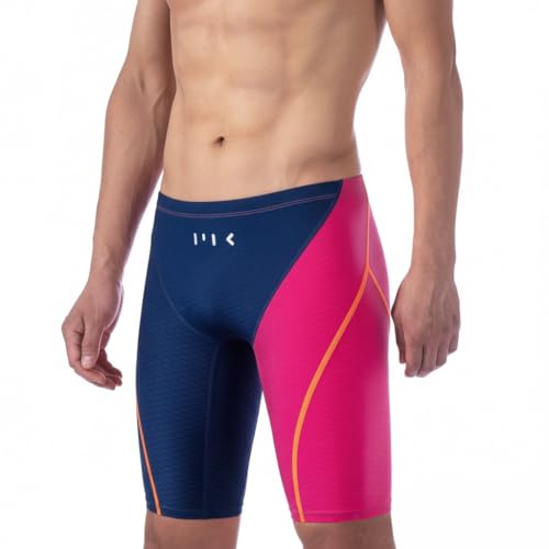 MY KILOMETRE Herren Lange Jammer – Gewebte Badehose Chlorresistente, Schnell Trocknende Schwimmhose mit Kordelzug für Wettkampf & Training UPF 50+ von MY KILOMETRE