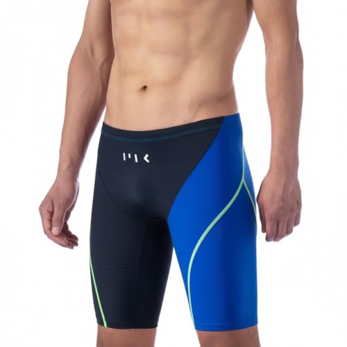 MY KILOMETRE Herren Lange Jammer – Gewebte Badehose Chlorresistente, Schnell Trocknende Schwimmhose mit Kordelzug für Wettkampf & Training UPF 50+ von MY KILOMETRE