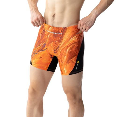 MY KILOMETRE Herren Badehose Schwimmhose Square Cut - Performance Schnelltrocknende Jammer für Training Wettkampf - Kurze Hose mit Tunnelzug von MY KILOMETRE