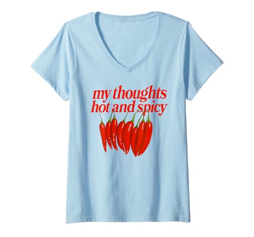 Damen My Thoughts HOT and Spicy X Only Hot Love Date Fans Lover T-Shirt mit V-Ausschnitt Damen My Thoughts HOT and Spicy X Only Hot Love Date Fans Lover T-Shirt mit V-Ausschnitt von MY THOUGHTS HOT AND SPICY. Only Hot Love Date Fans