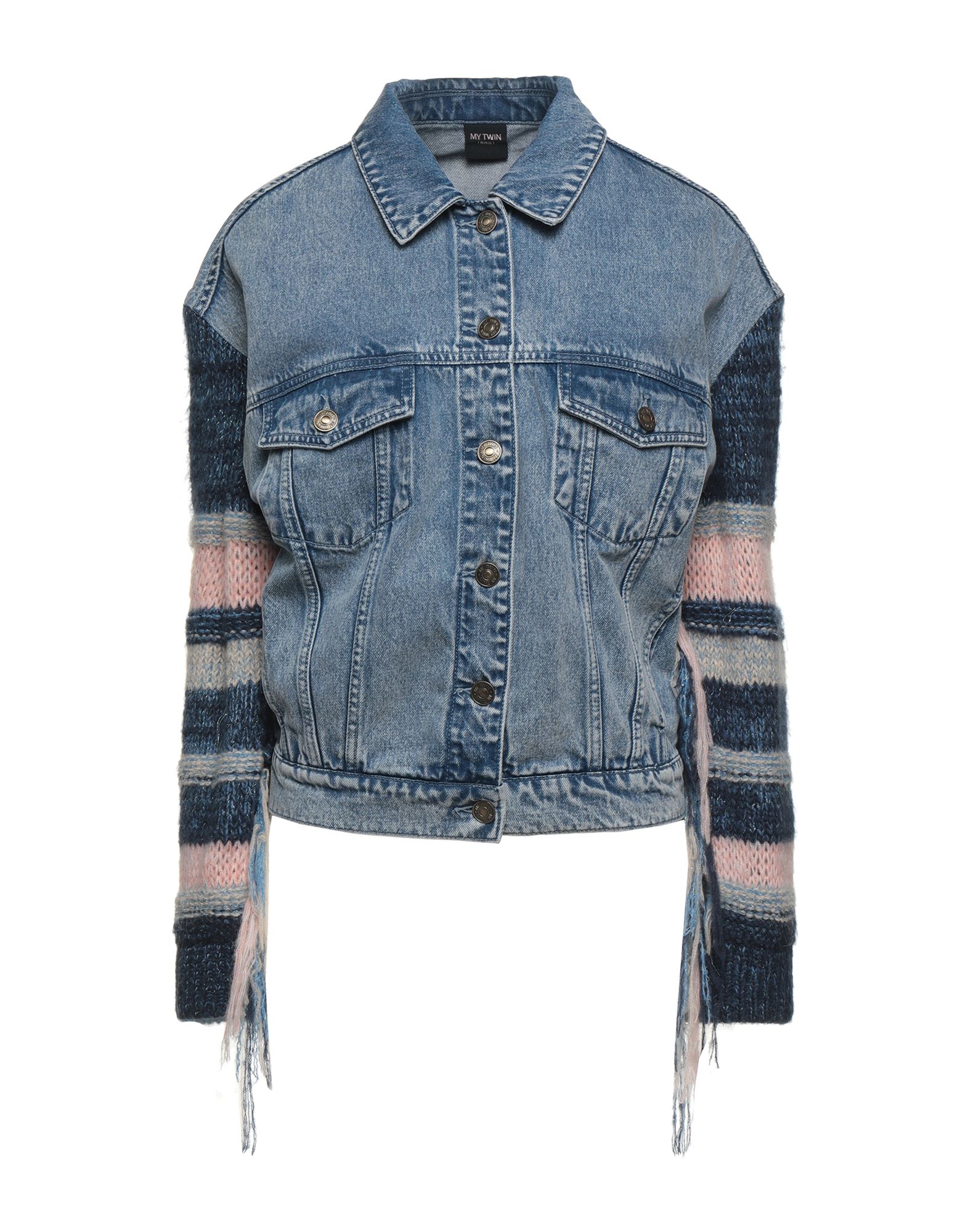 MY TWIN TWINSET Jeansjacke/-mantel Damen Blau von MY TWIN TWINSET