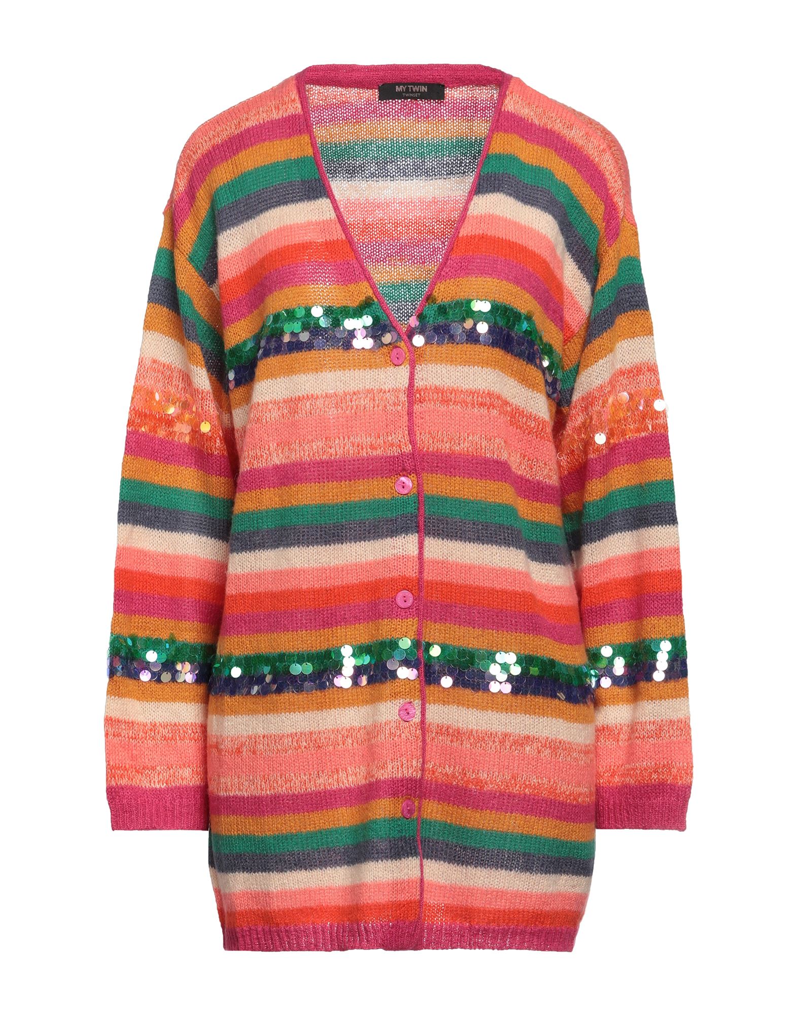 MY TWIN TWINSET Strickjacke Damen Fuchsia MY TWIN TWINSET Strickjacke Damen Fuchsia von MY TWIN TWINSET