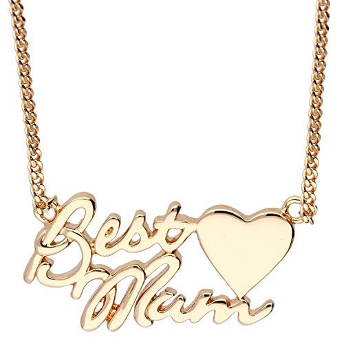 MYA art Damen Halskette Kette mit Gravur für die Beste Mutter Mama oder Oma Rose Gold Rosegold Vergoldet MYARGKET-38 von MYA Art
