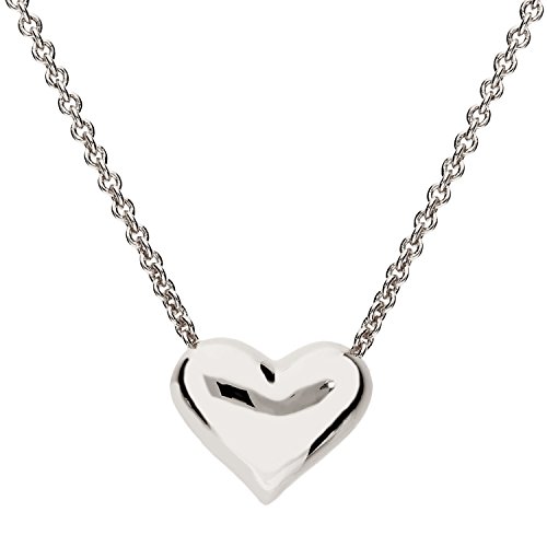 MYA art Damen Kette Halskette Collier Silber mit einem kleinem Herz Anhänger inklusive Etui MYAWGKET-42 von MYA Art