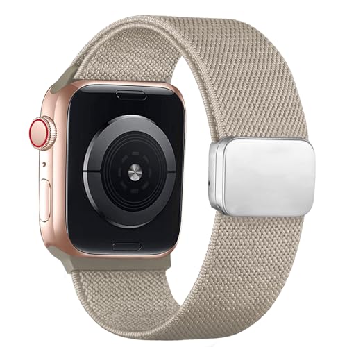 Sportarmband für Apple Watch, 38 mm/40 mm/41 mm, magnetische Schnalle, Nylonband für Apple Watch Serie 9, Armband 8, 7, 6, 5, 4, 3, SE2 SE, dehnbar, verstellbar, iWatch-Armband für Damen und Herren, von MYAPULUA