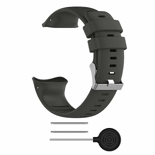 Armband Ersatzarmbänder für Polar Vantage V,Weich Langlebig Ersatz Uhrenarmbänder.Damen Herren Sport Dauerhaft Hautfreundlich, Silikon ,22MM (Grau) von MYAYD