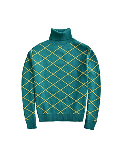 Herren Damen Grün Gitter Strick Pullover Top Langarm Cosplay Kostüm für Diego Brando Dio (M-40-55kg) von MYAYD