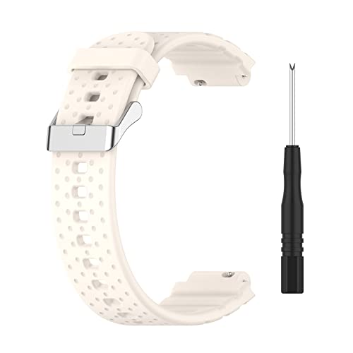 Armband kompatibel mit Xplora X5 play,Premium Weiche Leichte Ersatz-Uhrenarmbänder Sportbänder Armband mit Schraubendreher Wasserdicht für Xplora X5 Play Silikon,Länge: 115+71 mm(Weiß) von MYAYD