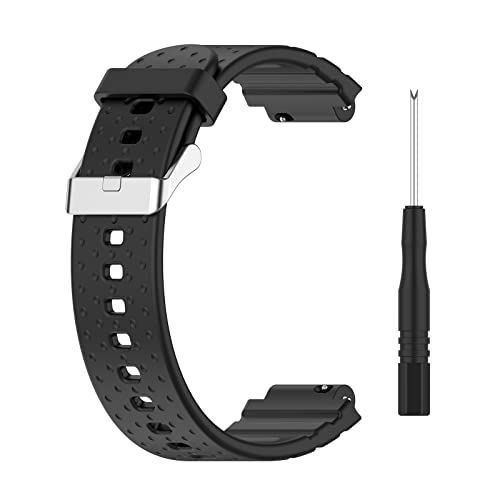 Armband kompatibel mit Xplora X5 play,Premium Weiche Leichte Ersatz-Uhrenarmbänder Sportbänder Armband mit Schraubendreher Wasserdicht für Xplora X5 Play Silikon,Länge: 115+71 mm(Schwarz) von MYAYD