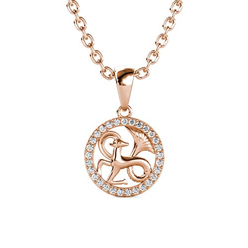 MYC-Paris - Sternzeichen Steinbock Anhänger - Messing mit 18k Vergoldung - Hochwertiger österreichischer Kristall - Geburtstagsgeschenk, Muttertag, Weihnachten - Rose Gold Farbe MYC-Paris - Sternzeichen Steinbock Anhänger - Messing mit 18k Vergoldung - Hochwertiger österreichischer Kristall - Geburtstagsgeschenk, Muttertag, Weihnachten - Rose Gold Farbe von MYC-Paris