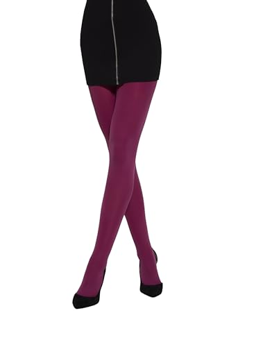 MYCHICLEGS - Blickdichte Damenstrumpfhose aus Microfaser, 60 DEN - Fuchsia - S von MYCHICLEGS