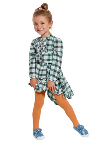 MYCHICLEGS - Mädchen-Strumpfhose aus blickdichter Mikrofaser, 60 Denier – 22 Farben – Größen von 2 bis 12 Jahren, Orange, 4 Jahre von MYCHICLEGS