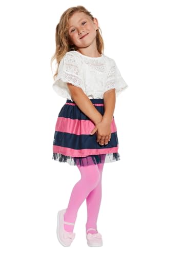 MYCHICLEGS - Mädchen-Strumpfhose aus blickdichter Mikrofaser, 60 Denier – 22 Farben – Größen von 2 bis 12 Jahren, Rosa, 4 Jahre von MYCHICLEGS