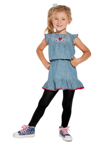 MYCHICLEGS - Mädchen-Strumpfhose aus blickdichter Mikrofaser, 60 Denier – 22 Farben – Größen von 2 bis 12 Jahren, Schwarz , 8 Jahre von MYCHICLEGS