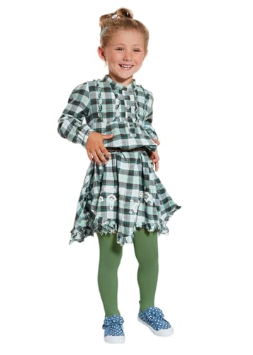 MYCHICLEGS - Mädchen-Strumpfhose aus blickdichter Mikrofaser, 60 Denier – 22 Farben – Größen von 2 bis 12 Jahren, dunkelgrün, 2 Jahre von MYCHICLEGS